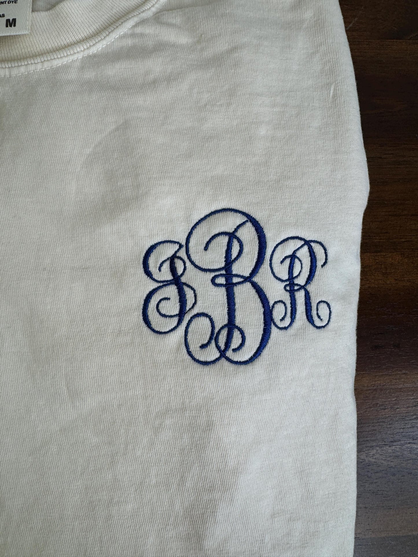 Left or Right Chest Monogram Embroidered T-shirt Comfort Colors