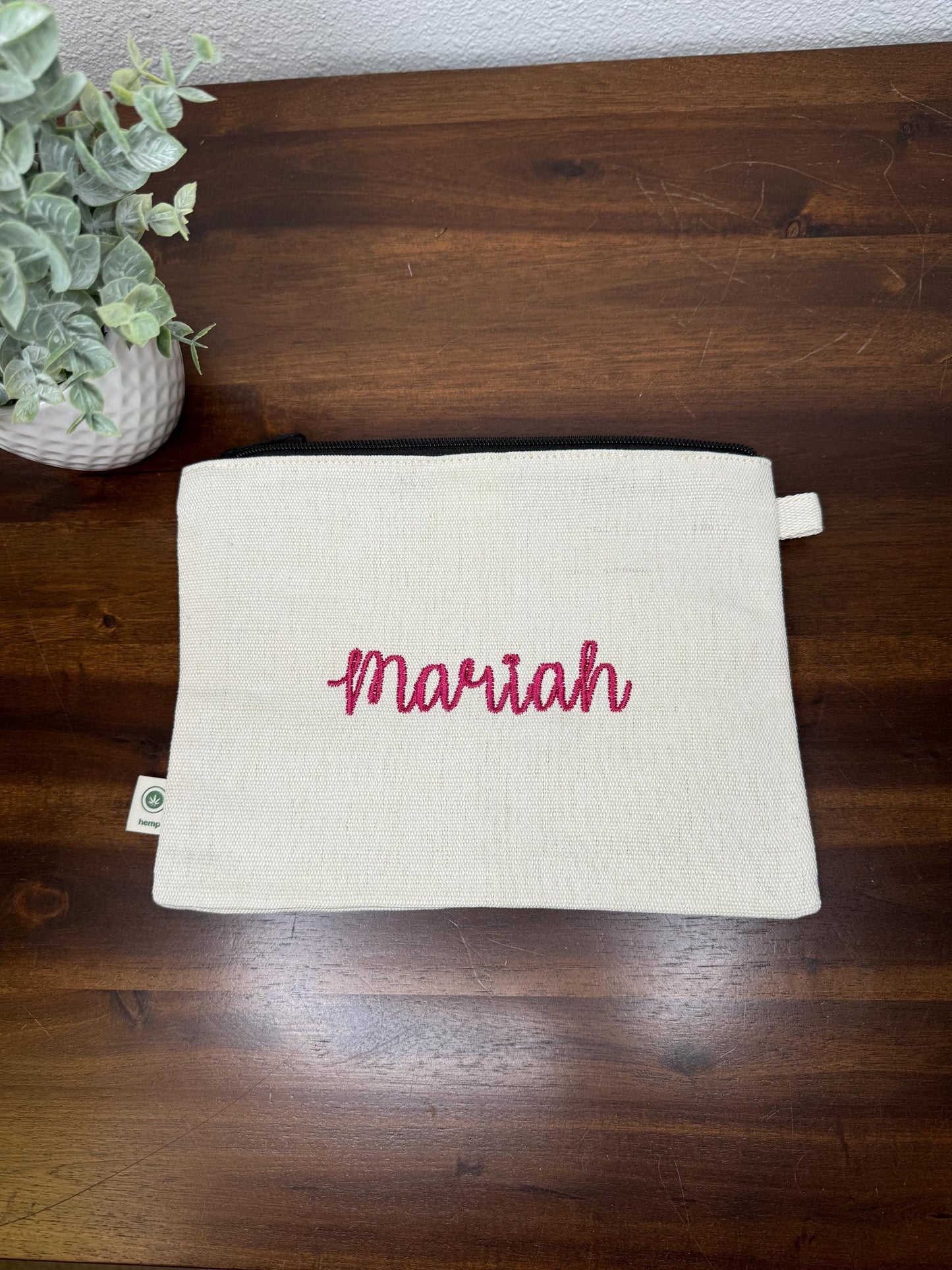 Customized Hemp Makeup Bag Girl's Birthday Party Favors Gifts (Individual and set of 5)