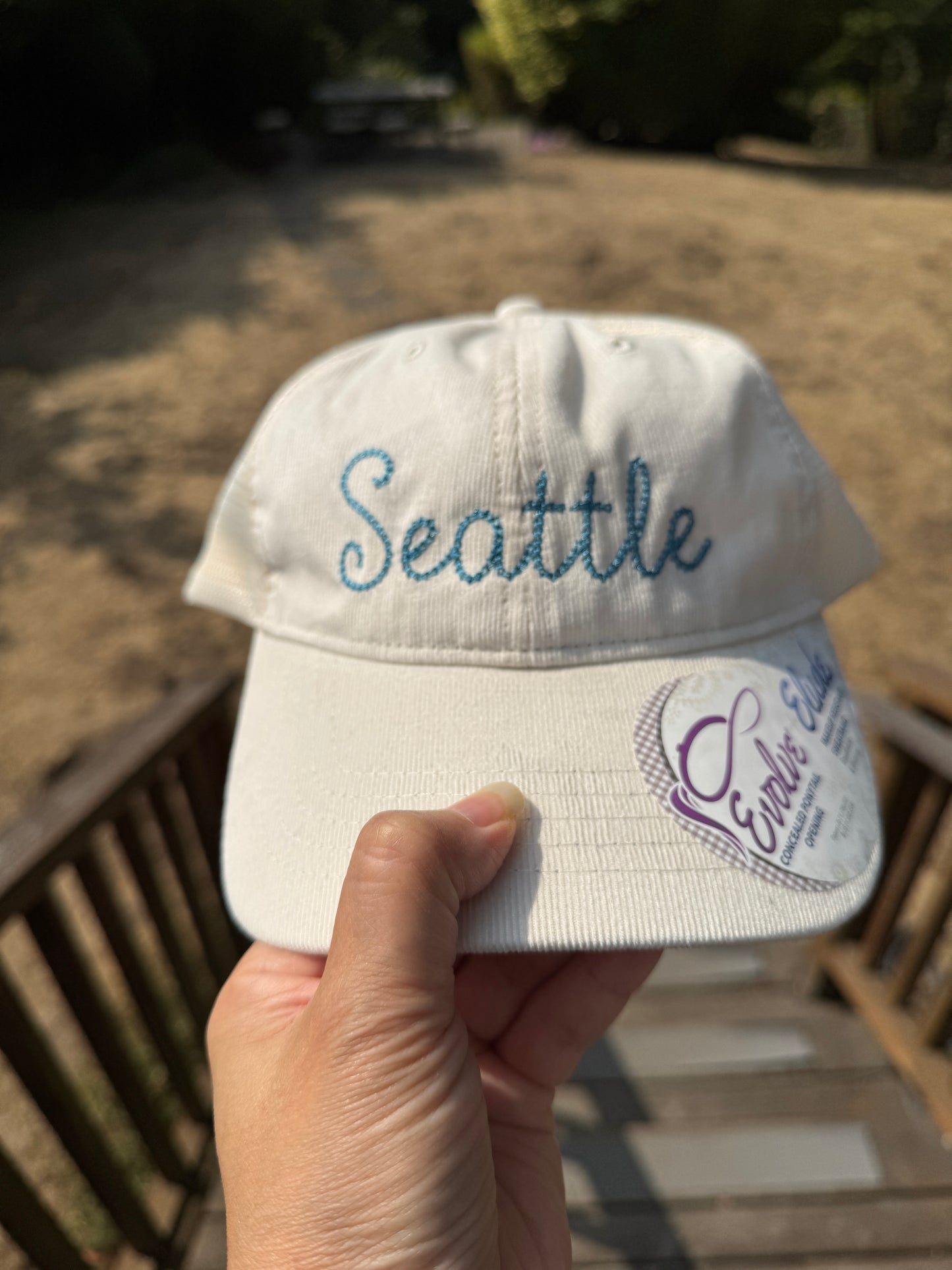 Embroidered Custom CITY or STATE Corduroy Hat - Personalized Hat
