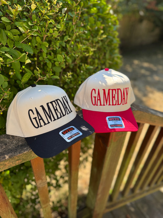3D Puff Foam Embroidered GAMEDAY Hat - 5 Panel Baseball Hat