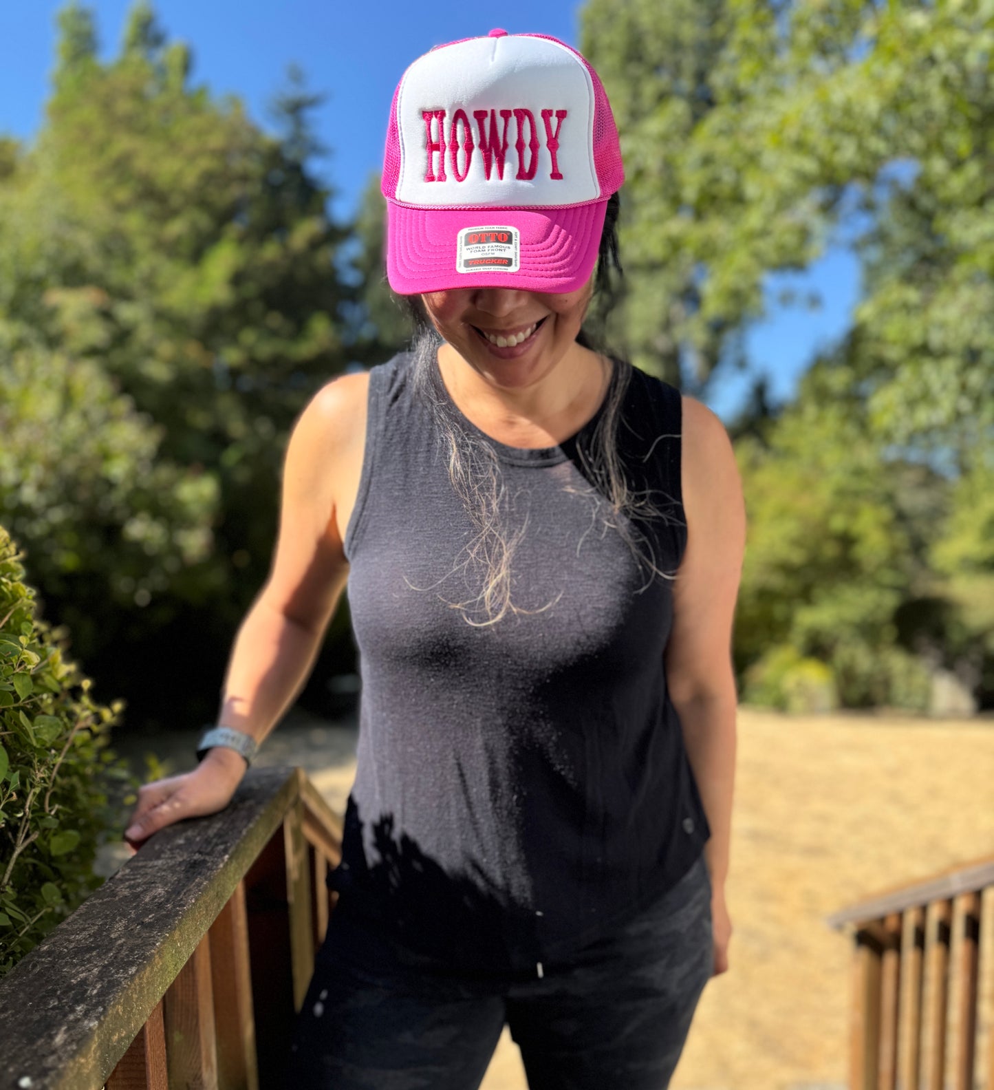 Embroidered Foam Trucker Hat - "HOWDY"