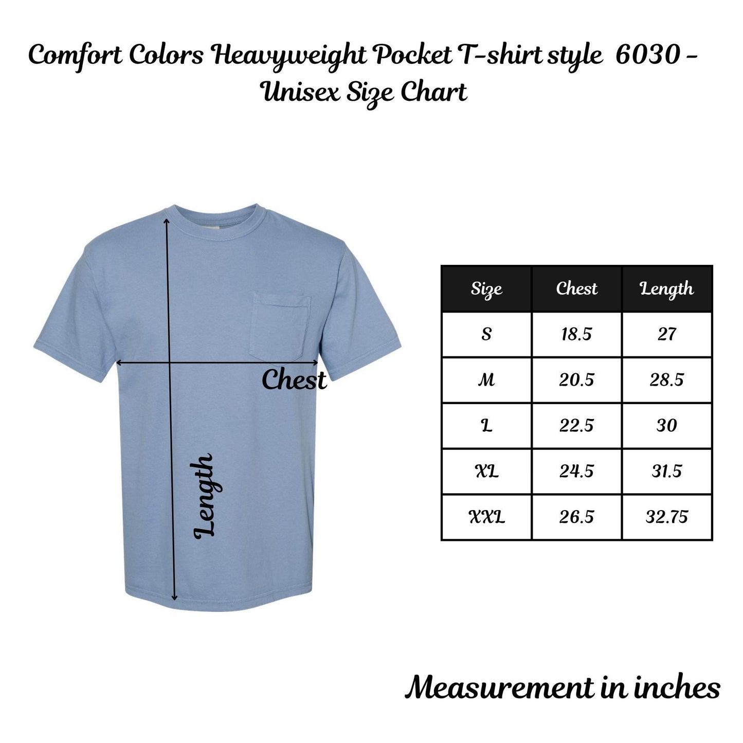 Embroidered Monogram Pocket T-Shirt Comfort Colors