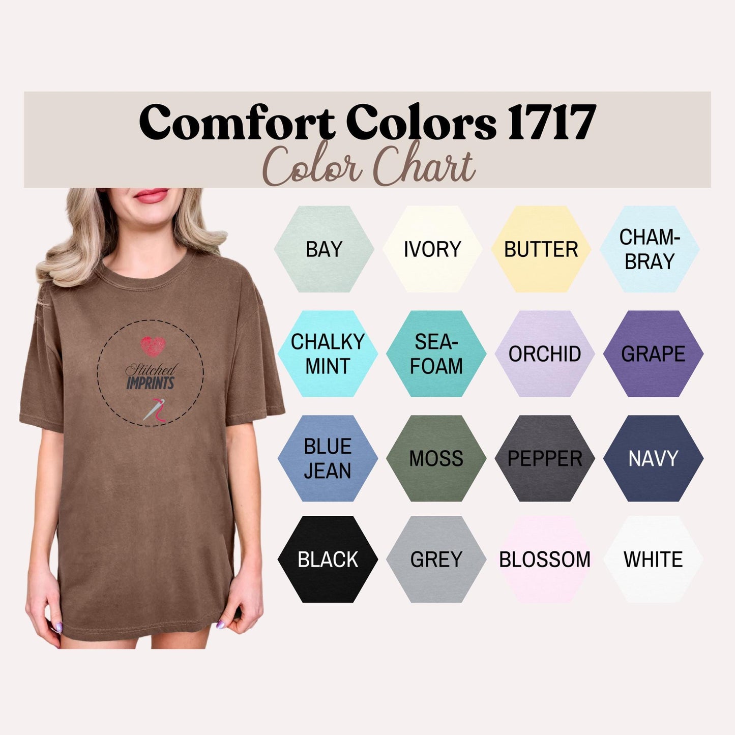 Halloween Doodles Embroidered T-shirt Comfort Colors - Spooky Season/Bats/Pumpkins/Ghosts/Candy/Cats