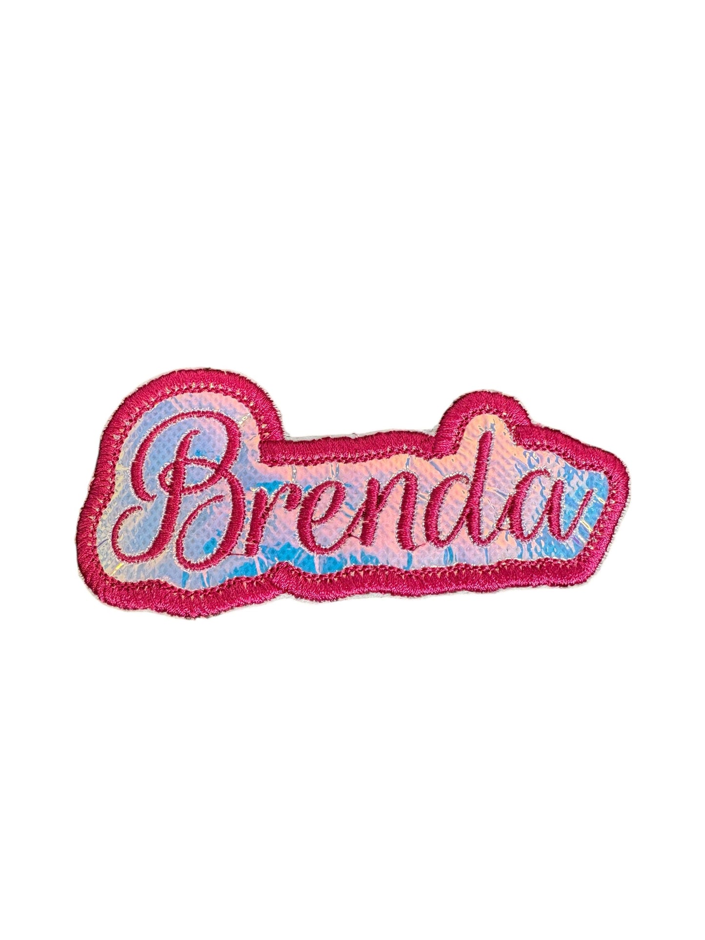 Holographic Custom Embroidered Name Patch - Personalized - 1 inch font iron or sew on - backpack, trucker hat, clothing - gifts for her