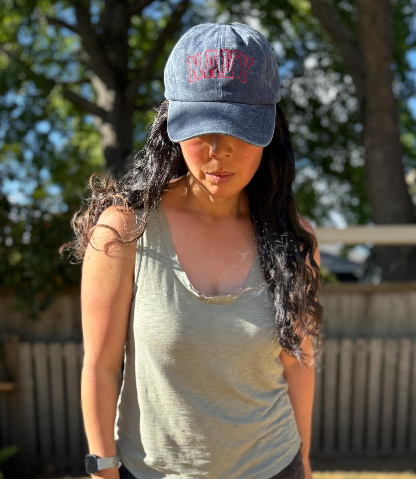 Embroidered Navy Hat - Military Cap/Baseball Dad Hat - Trucker Hat, Structured Snapback Mesh Hat - Adjustable Fitted Hat - Gifts for Her/Him