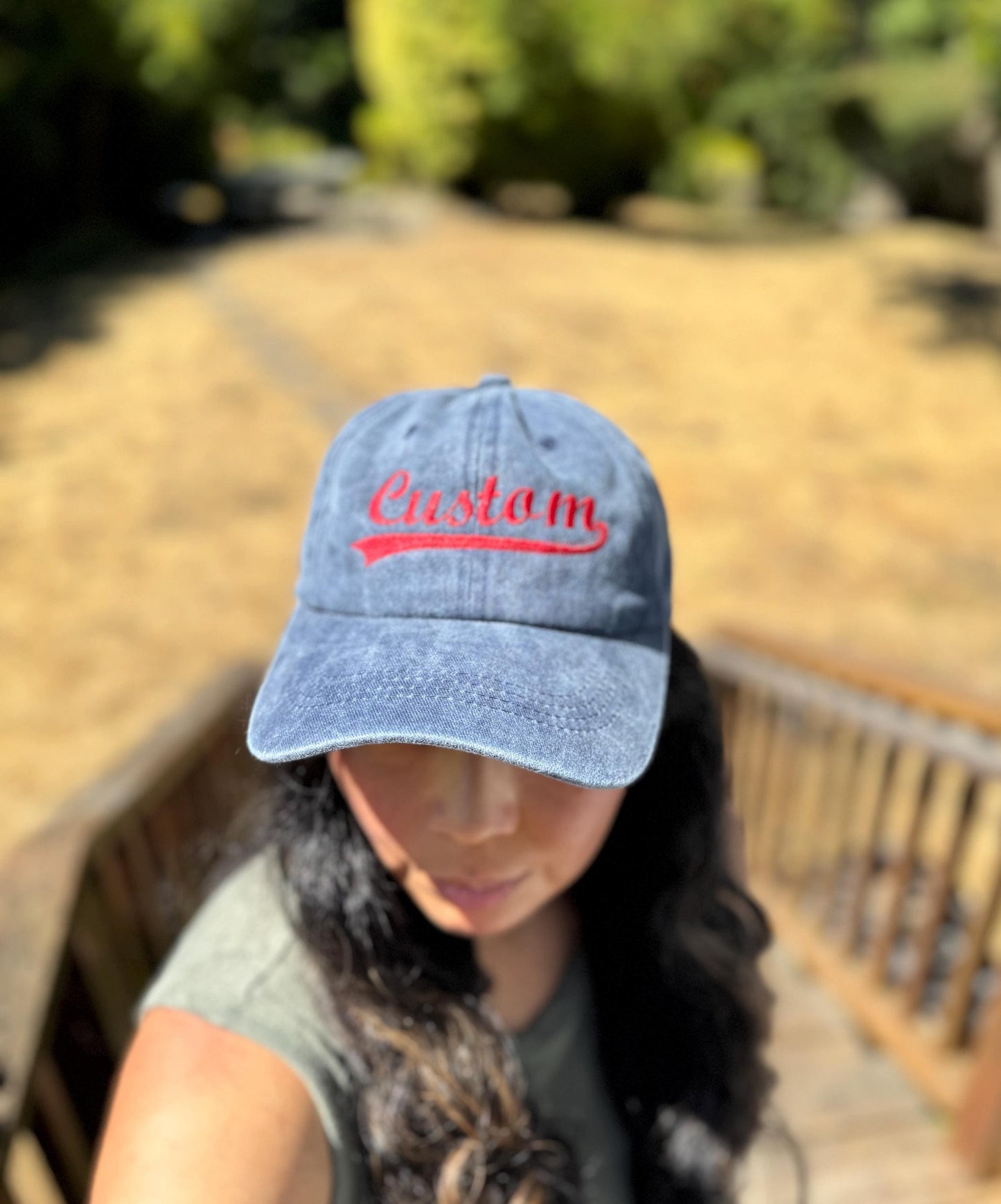 Custom Embroidered Hat - Personalized Text/Name Baseball Dad Hat - Unstructured/Structured Hat - Distressed Hat - Gifts for Her/Him