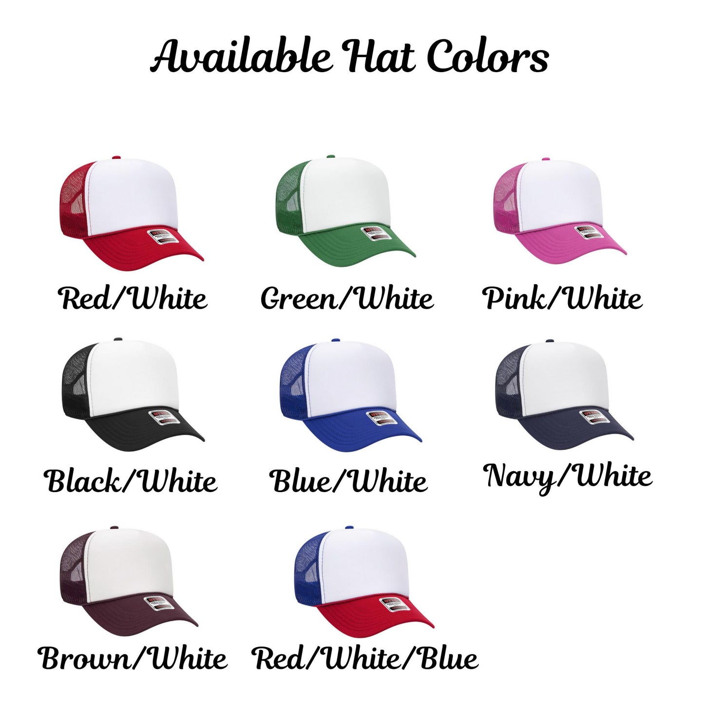 Embroidered Foam Trucker Hat - "Blessed" large text - Trucker Hat, Structured Snapback Mesh Hat - Adjustable Fitted Hat - Gifts for Her/Him