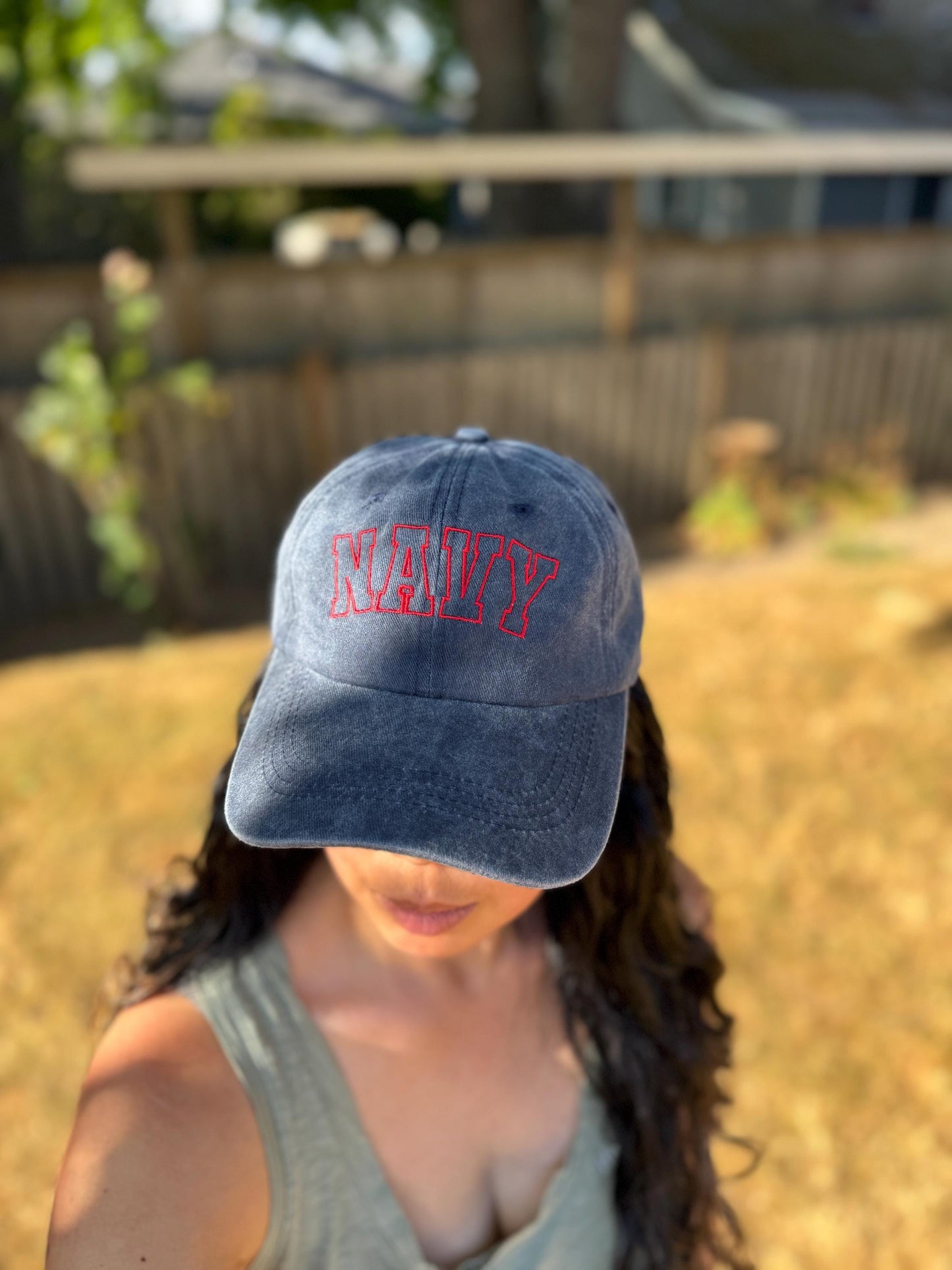 Embroidered Navy Hat - Military Cap/Baseball Dad Hat - Trucker Hat, Structured Snapback Mesh Hat - Adjustable Fitted Hat - Gifts for Her/Him