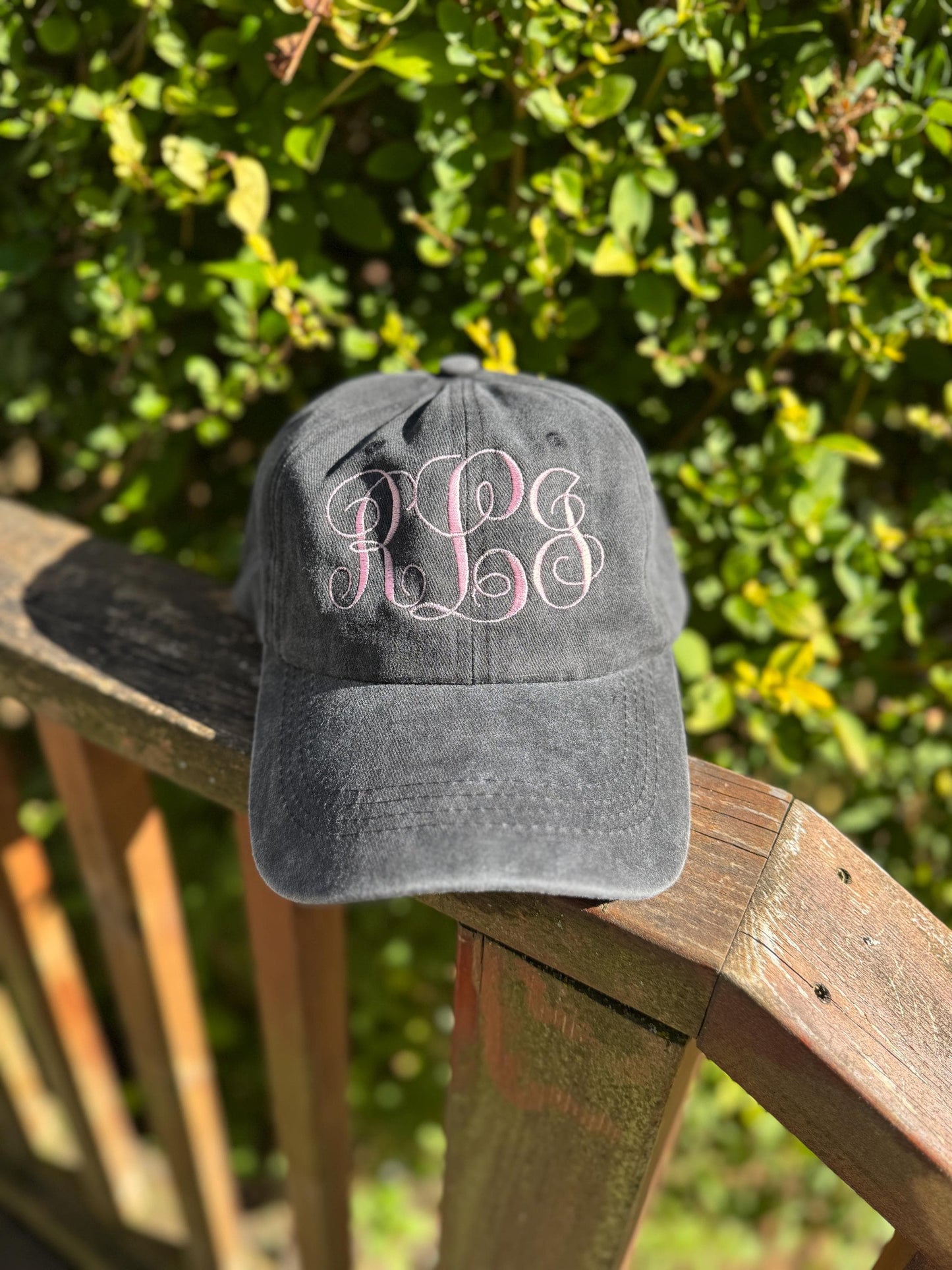 Monogram Embroidered Hat - Baseball Dad Hat - Unstructured Hat, Structured Adjustable Hat - Distressed Hat - Gifts for Her/Him