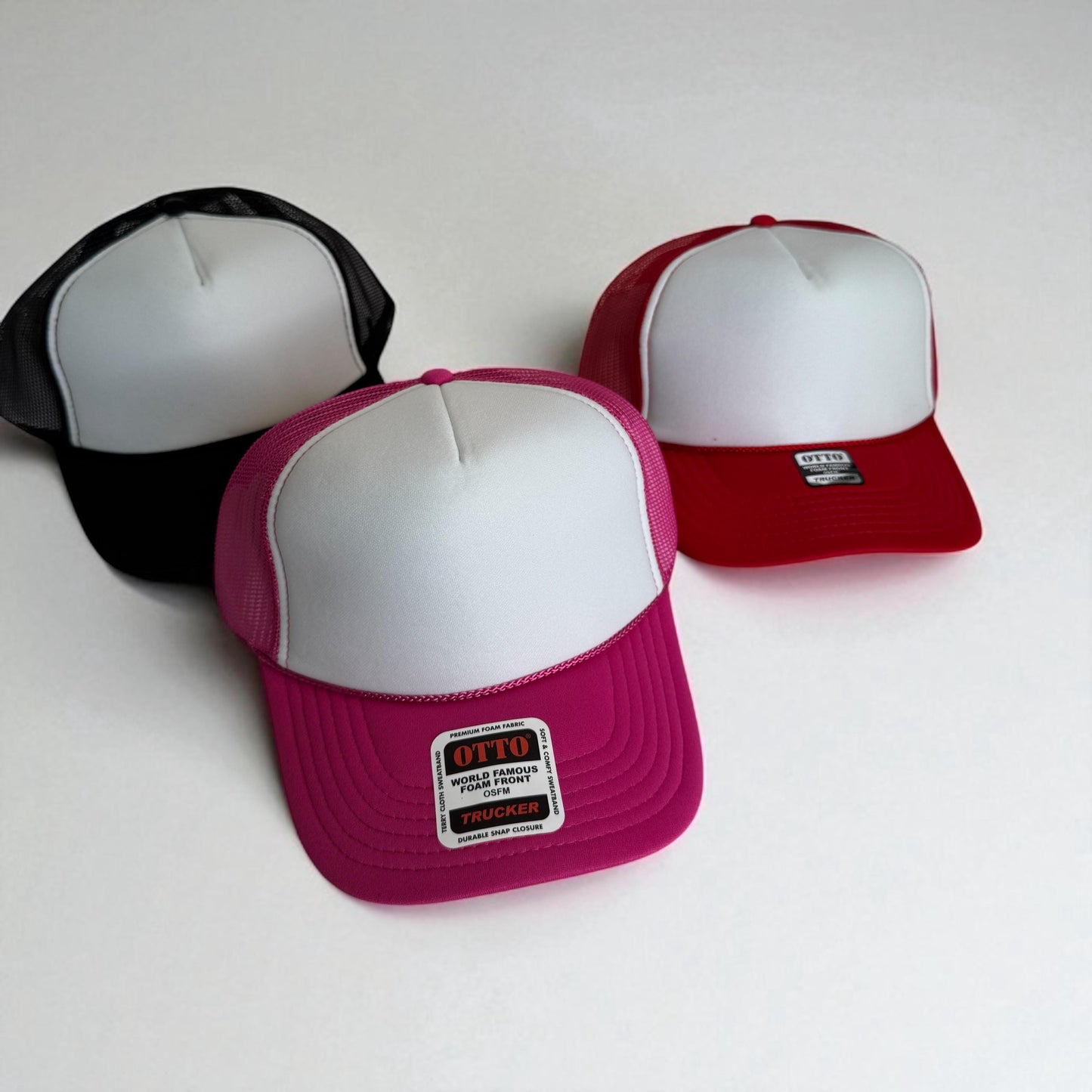 Embroidered CUSTOM Foam Trucker Hat - Trucker Hat, Structured Snapback Mesh Hat - Personalized Hat - Gifts for Her/Him