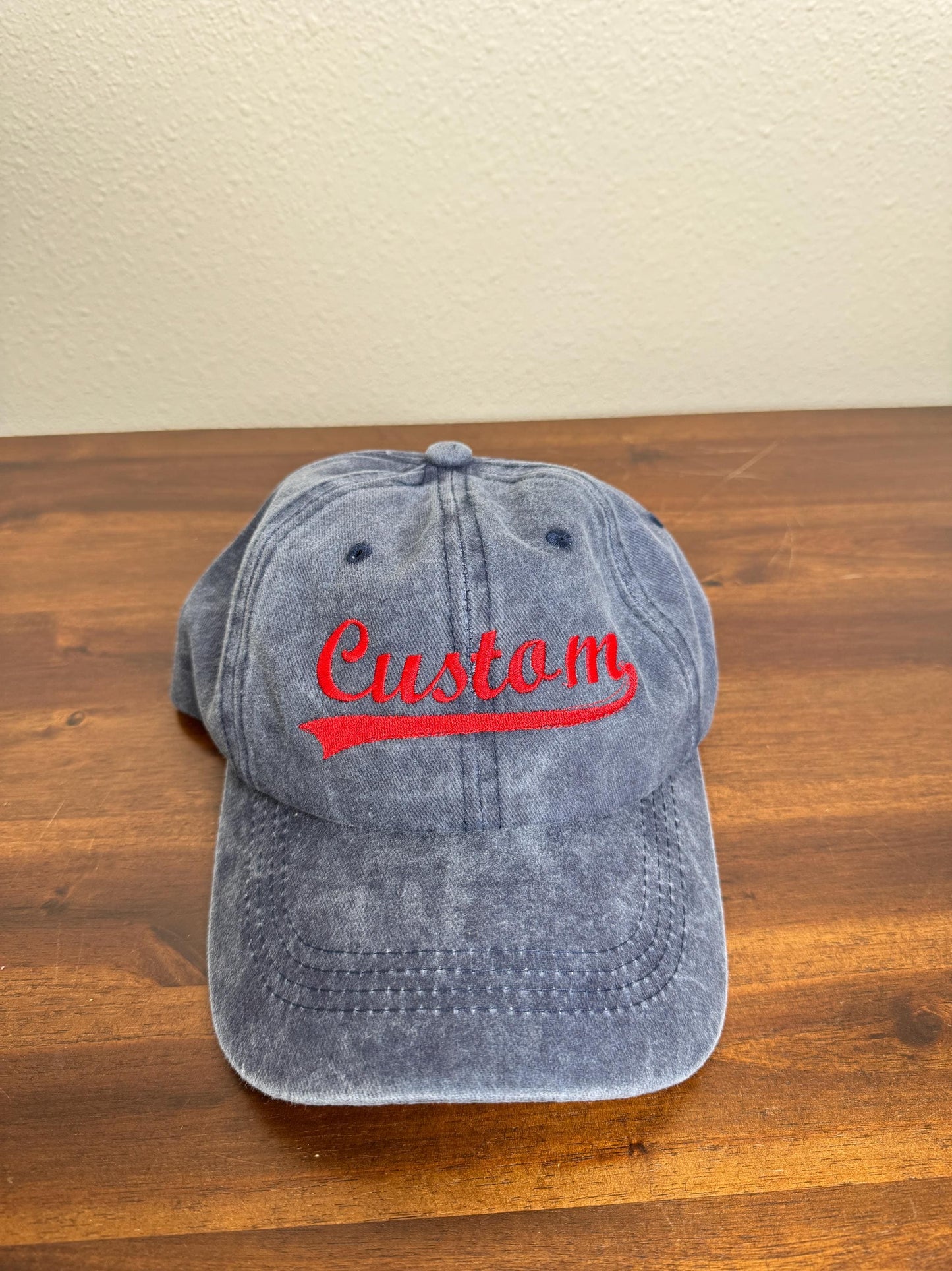 Custom Embroidered Hat - Personalized Text/Name Baseball Dad Hat - Unstructured/Structured Hat - Distressed Hat - Gifts for Her/Him