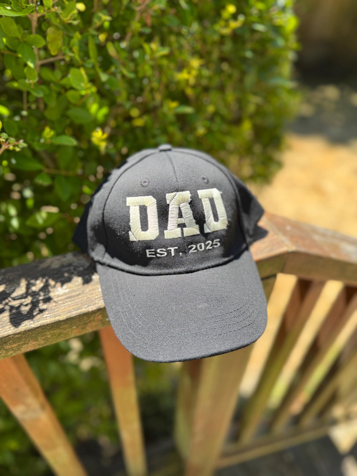 Personalized DAD Embroidered Hat - Baseball Dad Hat - Unstructured Hat, Structured Adjustable Hat - Distressed Hat - Gifts for Him