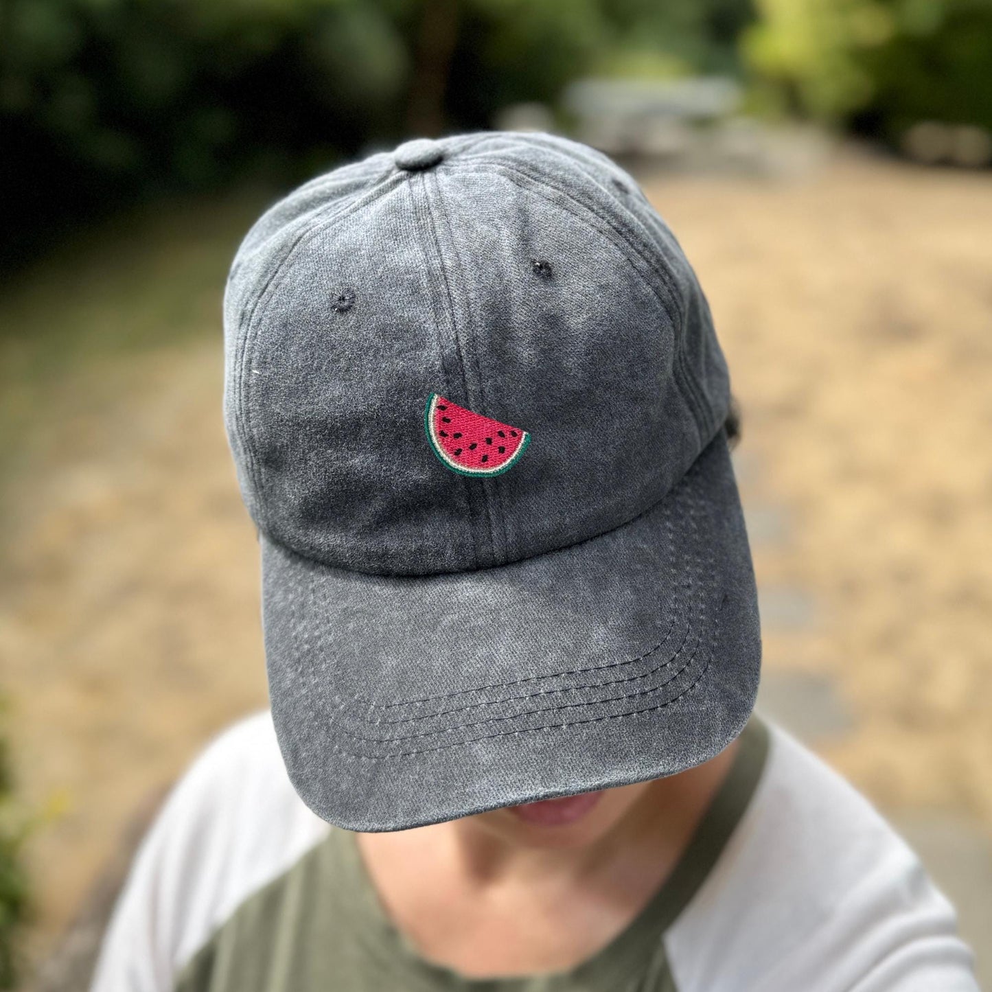 Embroidered Fruit Hat - Small Fruits - Strawberry, Cherry, Apple, Dainty Design - Baseball Dad Hat - Adjustable Fitted Hat - Gifts for Her