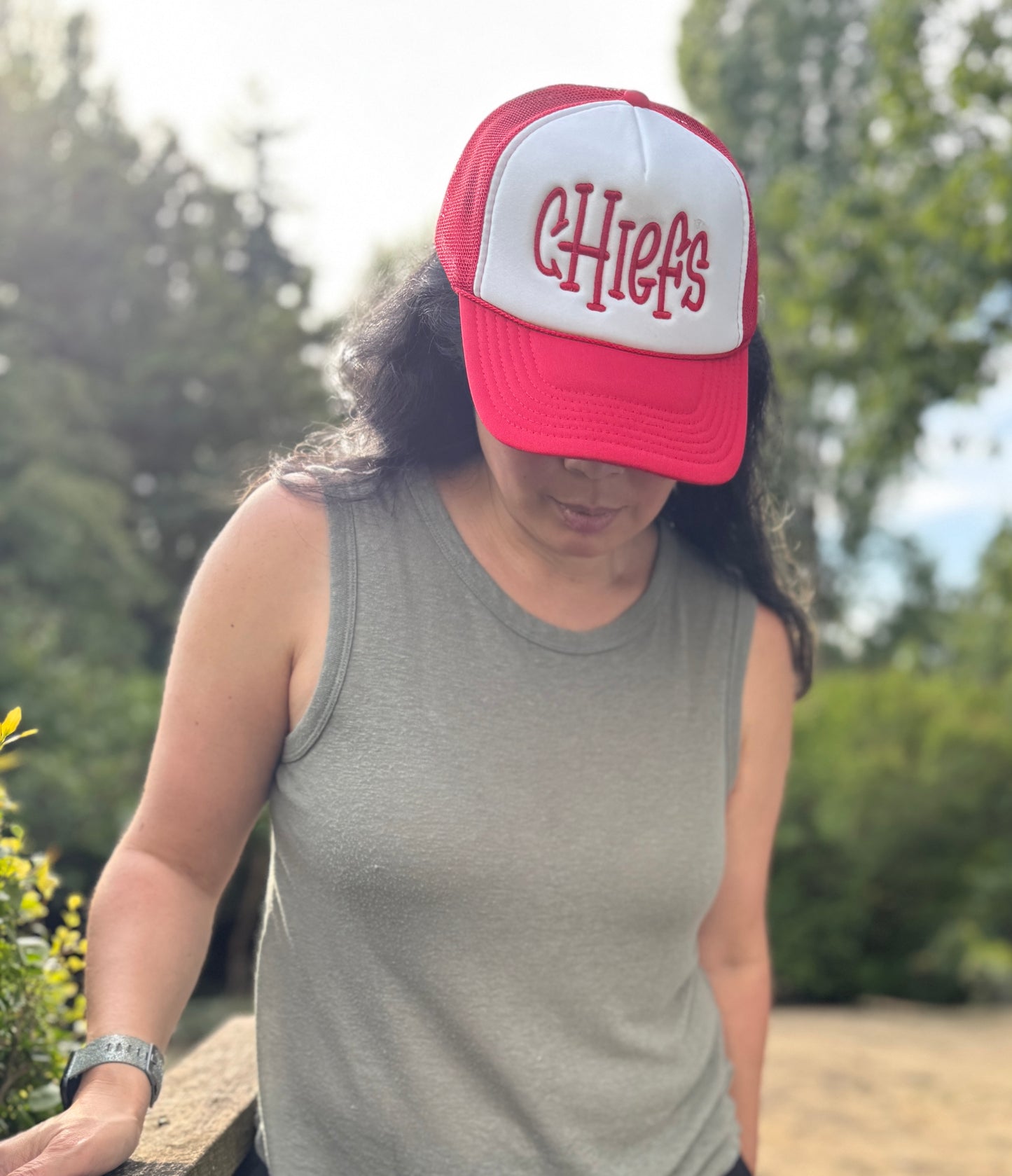 3D Puff Foam Embroidered Foam Trucker Hat - Two Tone Colors
