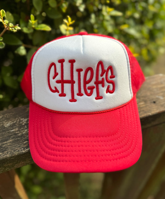 3D Puff Foam Embroidered Foam Trucker Hat - Two Tone Colors