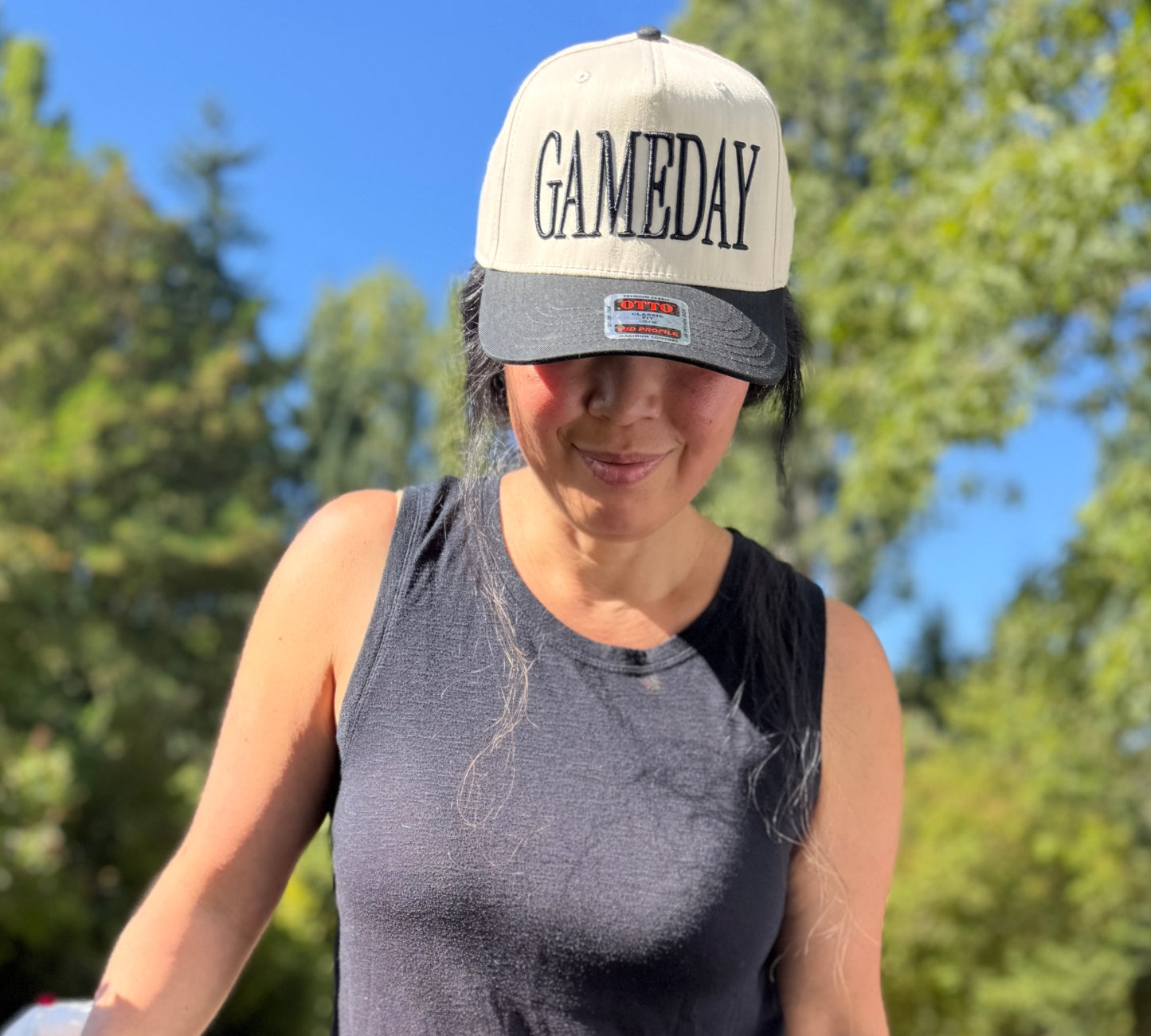 3D Puff Foam Embroidered GAMEDAY Hat - 5 Panel Baseball Hat