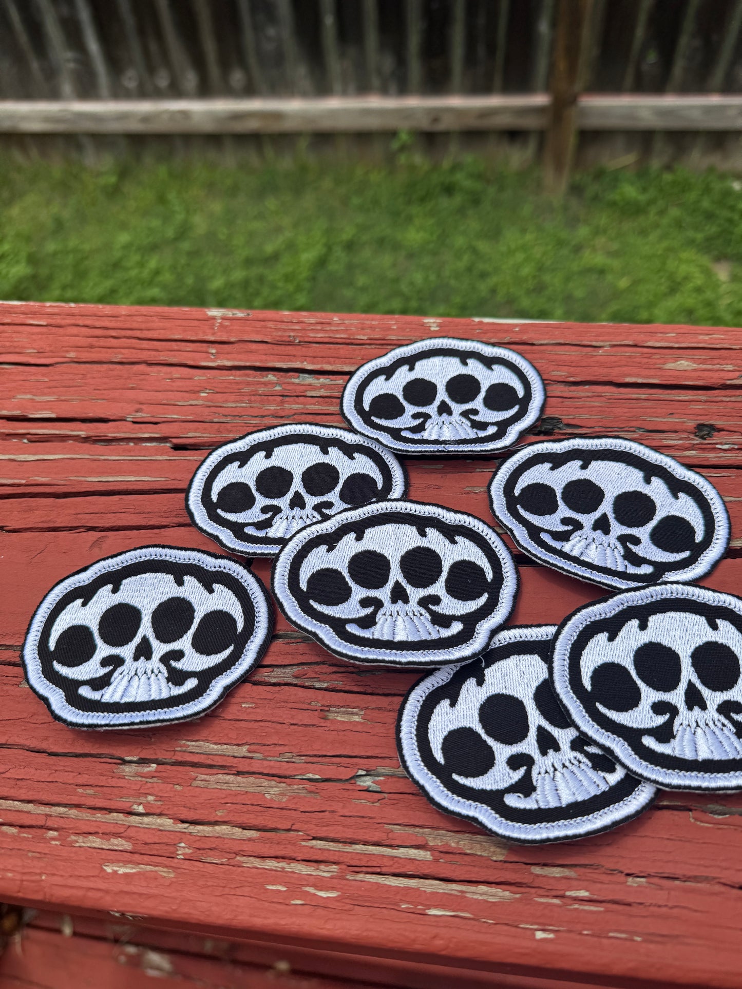 Skull Knuckleduster Embroidered Patch - Gothic Punk Biker Patch - Iron or Sew on