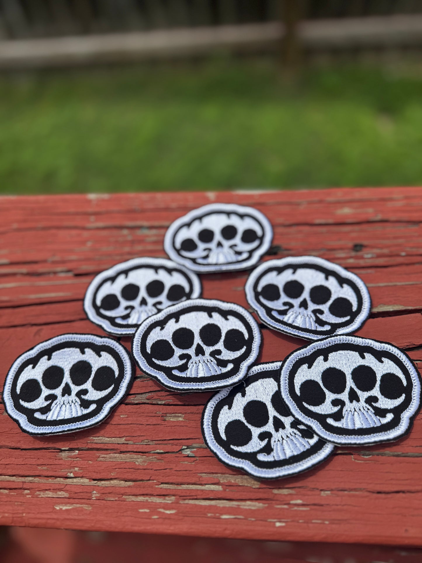 Skull Knuckleduster Embroidered Patch - Gothic Punk Biker Patch - Iron or Sew on