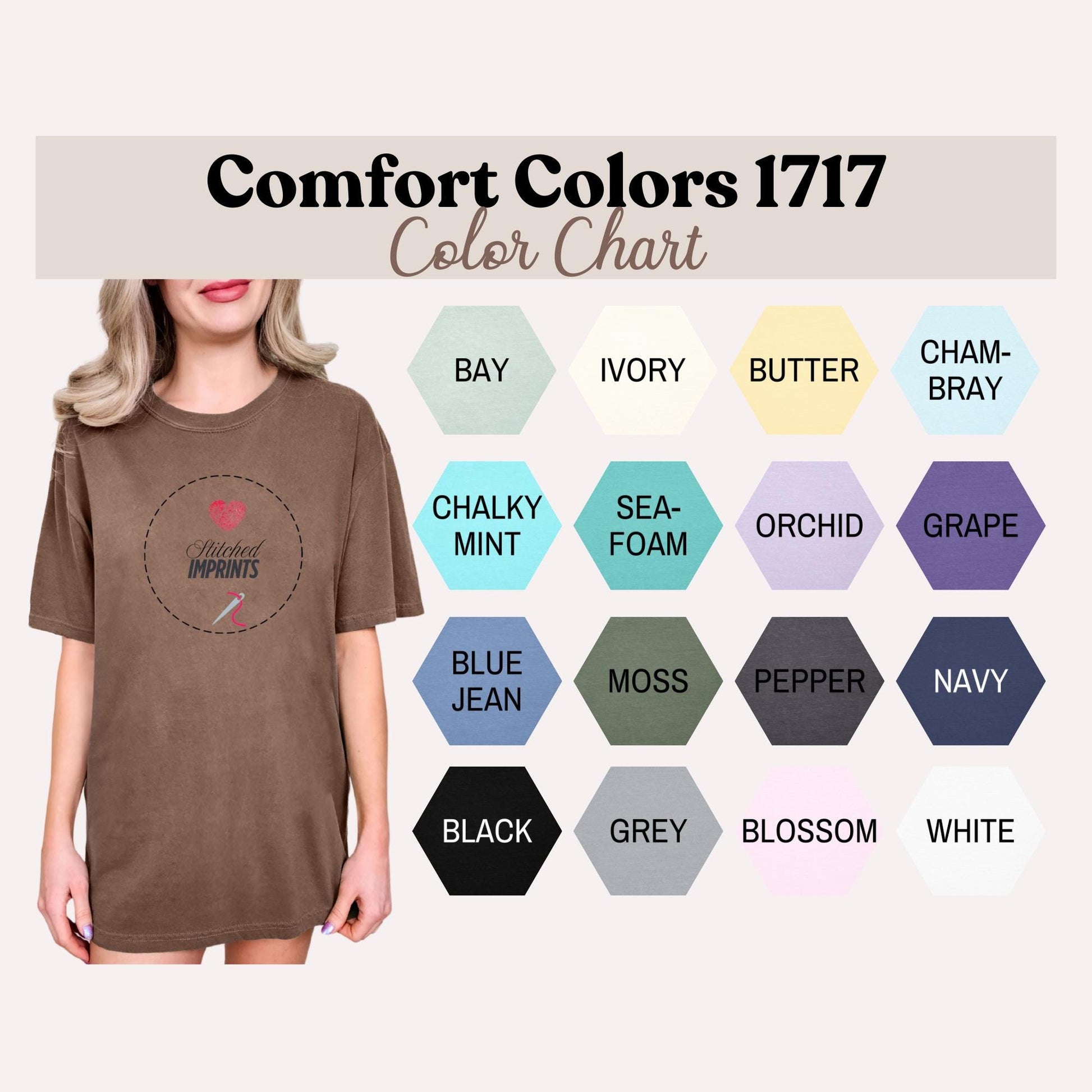 Halloween Doodles Embroidered T-shirt Comfort Colors - Spooky Season/Bats/Pumpkins/Ghosts/Candy/Cats