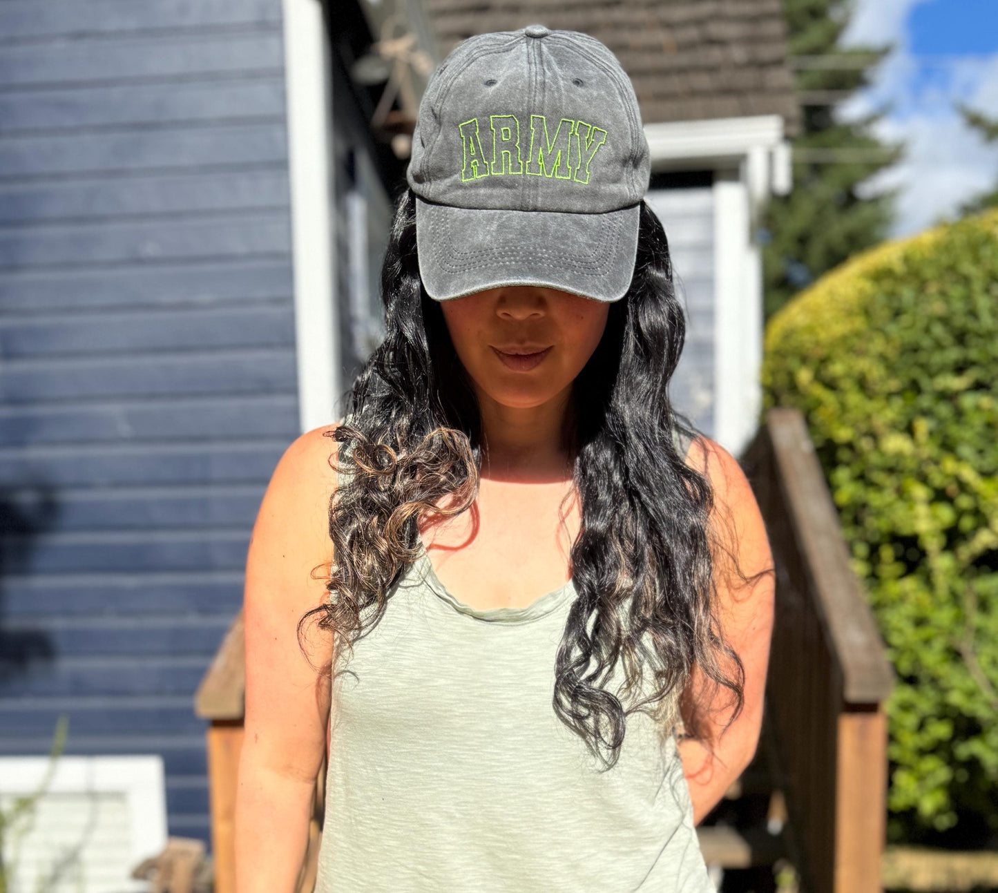 Embroidered Army Hat - Military Cap/Baseball Dad Hat - Trucker Hat, Structured Snapback Mesh Hat - Adjustable Fitted Hat - Gifts for Her/Him
