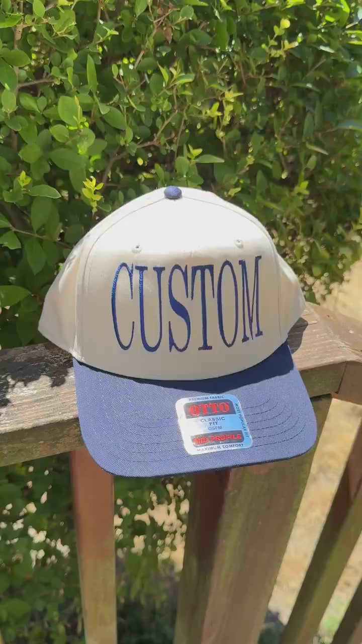 Embroidered CUSTOM Trucker Hat - Trucker Hat, 5 Panel Baseball Hat - Personalized Hat - Gifts for Her/Him
